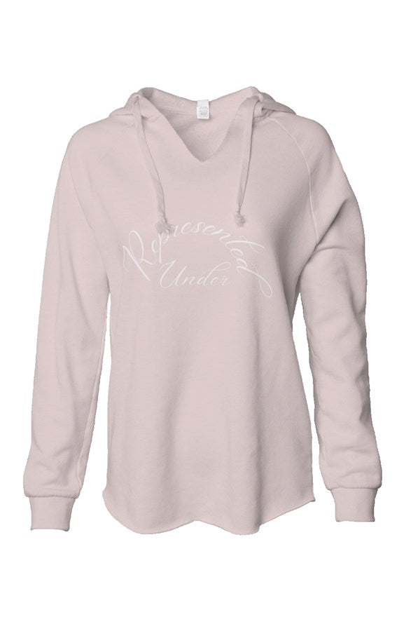 UnderRepresented Womens Lightweight Hooded Sweatshirt (Blush)