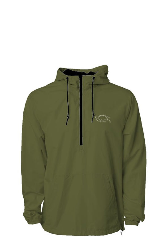 UnderRepresented Lightweight Pullover Windbreaker (Army/Black)