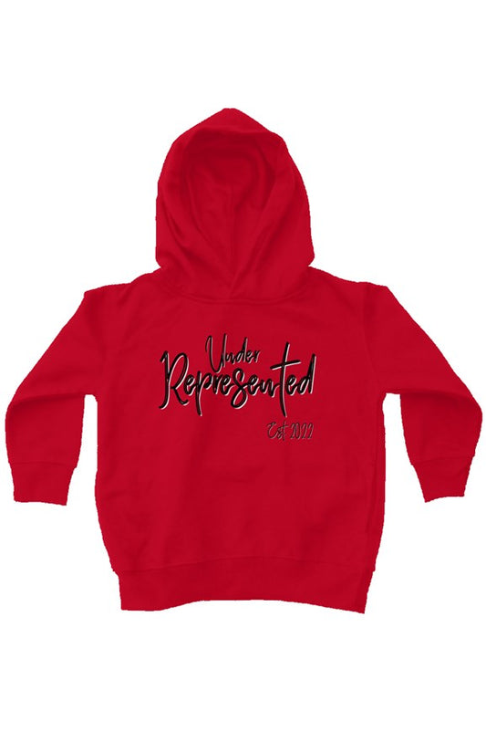 Underrepresented kids fleece pullover hoodie (Red)