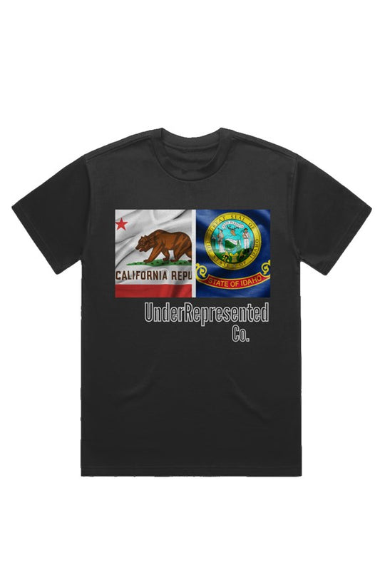 California Born, and Idaho Raised T-Shirt (Black)