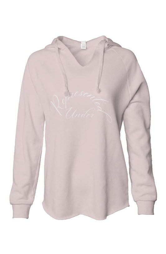 UnderRepresented Womens Lightweight Hooded Sweatshirt (Blush)