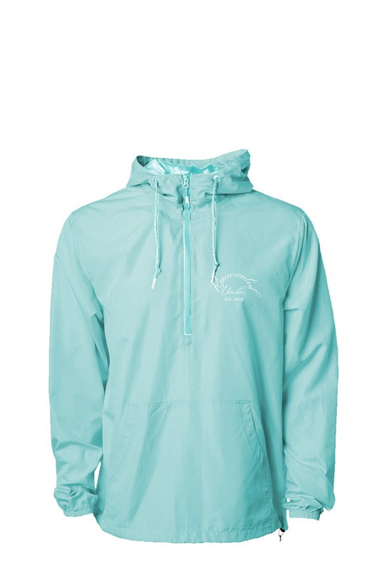 Women's Lightweight Pullover Windbreaker (Aqua)